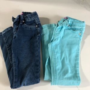 Two pair of aqua girls jeans size 5